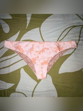 Acacia Swimwear Beige and White Floral Bikini Bottom